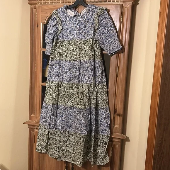 Blue Geometric Brentwood Caftan - Picture 3 of 8